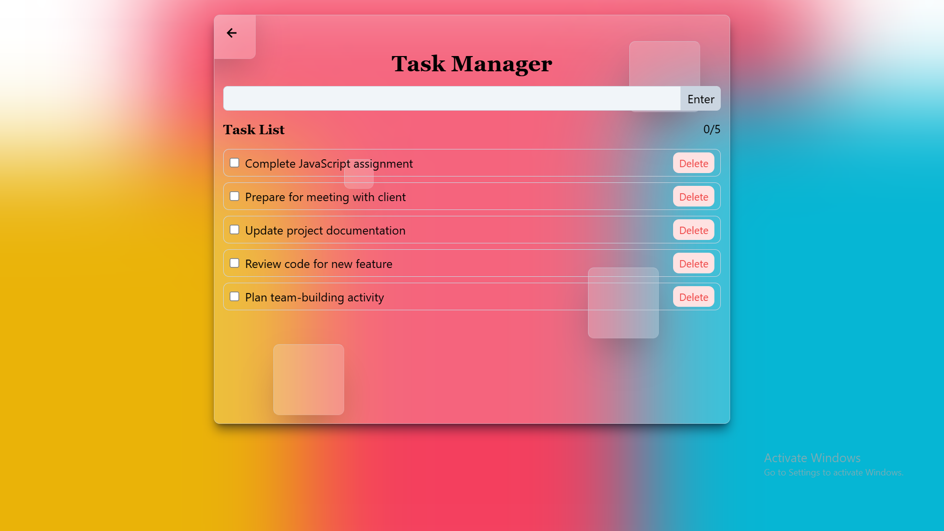 React Todo List